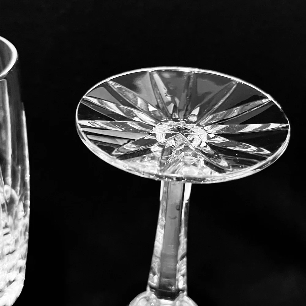 Vintage Val St Lambert Heavy Crystal Champagne Flutes Set of 4